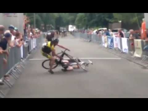 Toeristen koers Aalter Brug valpartij sprint