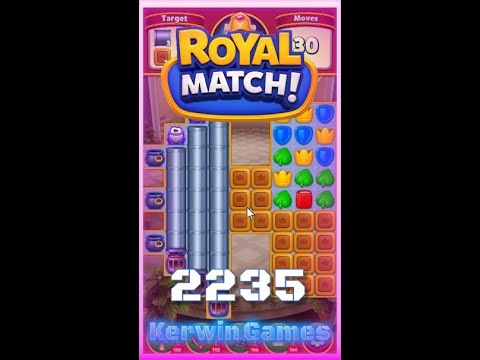 Royal Match Level 2235 - Hard Level - No Boosters Gameplay
