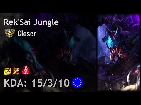 Rek'Sai Jungle vs Sejuani - Closer - EUW Challenger Patch 8.5