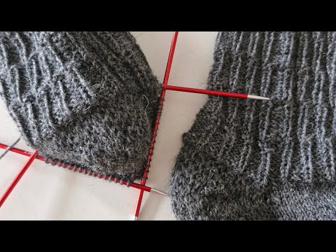 Verstärkte Bummerangferse ohne Löcher stricken