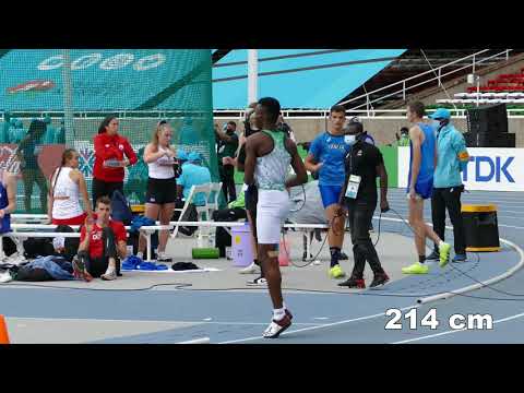David Aya (NIG) 8. Place High Jump Men World U20 Championships! Nairobi 2021