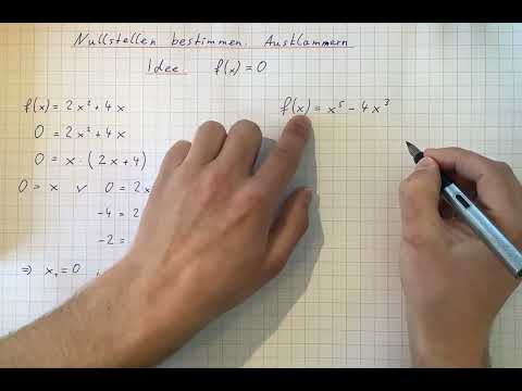 Nullstellen berechnen - Beispiele - Methode: Ausklammern