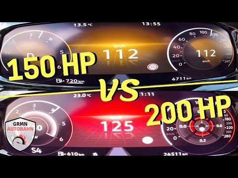 VW Golf 8 GTD vs 2.0 TDI 🏁 | 100-200 km/h ACCELERATION