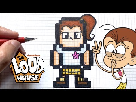 TUTO DESSIN LUAN LOUD PIXEL ART BIENVENUE CHEZ LES LOUD