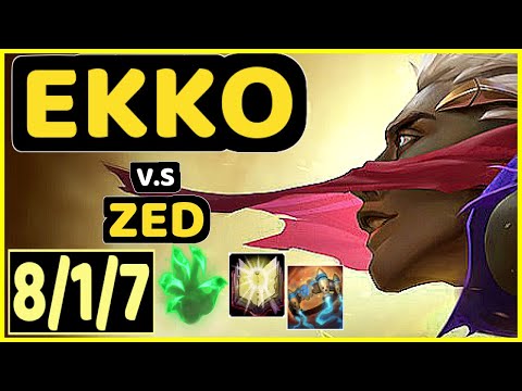 GODBRO (EKKO) vs ZED - 8/1/7 KDA MID CHALLENGER GAMEPLAY - EUW
