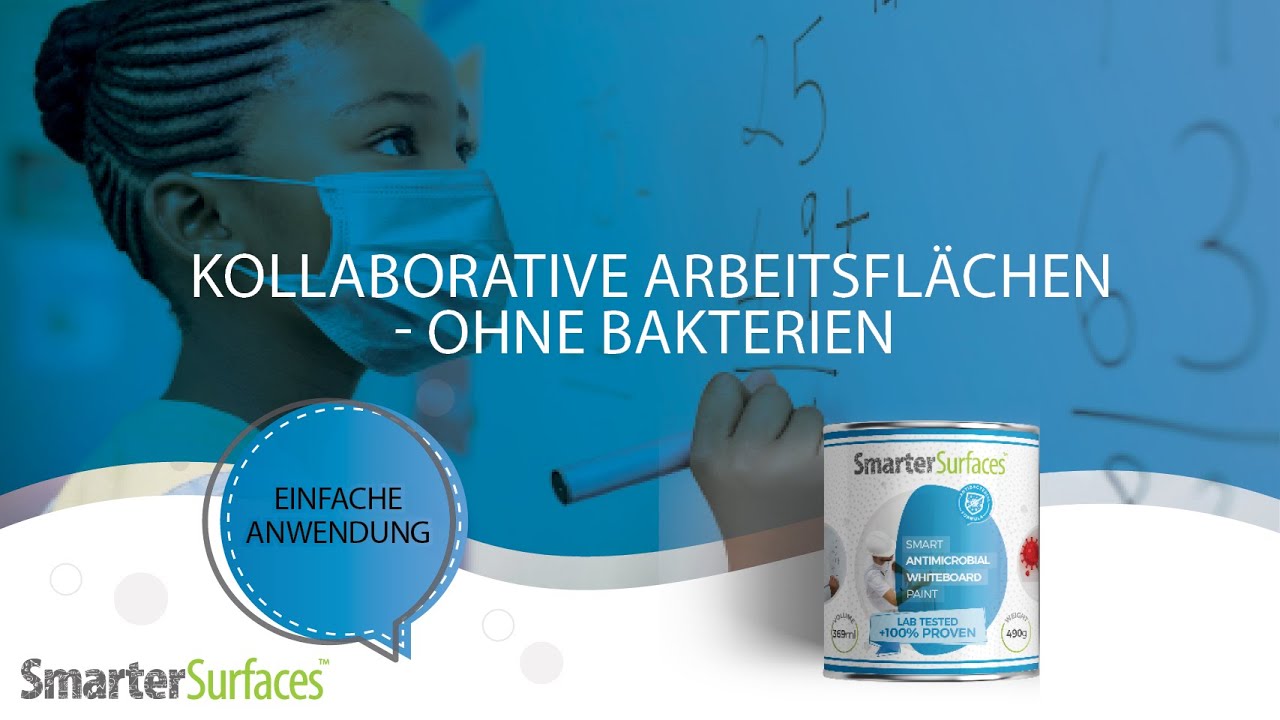 Antimikrobielle Whiteboard-Farbe für gemeinsames Arbeiten - ohne Bakterien