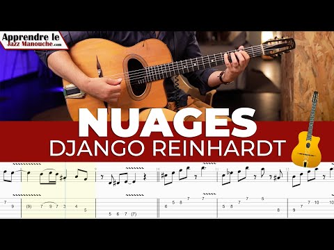Nuages ​​(Django Reinhardt) - Complete theme and tablature (Gypsy jazz free tab)