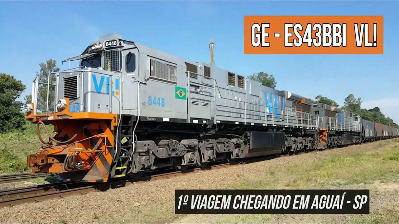 GE ES43BBi da VLI chegando em  Aguaí SP - 1º Primeira viagem !