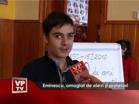 Eminescu, omagiat de elevi şi profesori