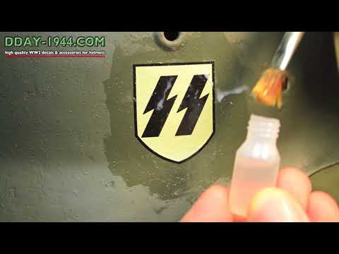 DDAY-1944.COM  tutoriel pose decal premium / apply premium german helmet decal