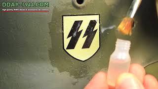 DDAY-1944.COM  tutoriel pose decal premium / apply premium german helmet decal