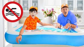 Jason Swim at the Pool in home with Alex | Funny adventures video