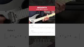 Megadeth She Wolf - guitar tutorial with tabs!