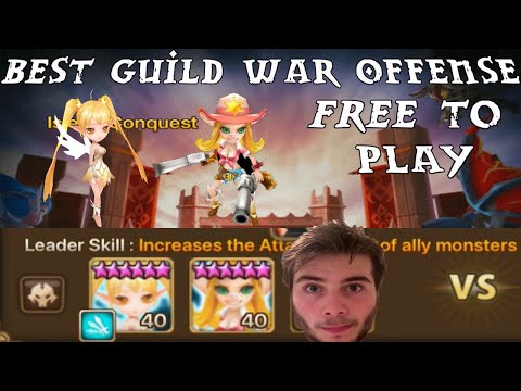 Best Guild War Offense Team In Summoners War! Free2Play Friendly!