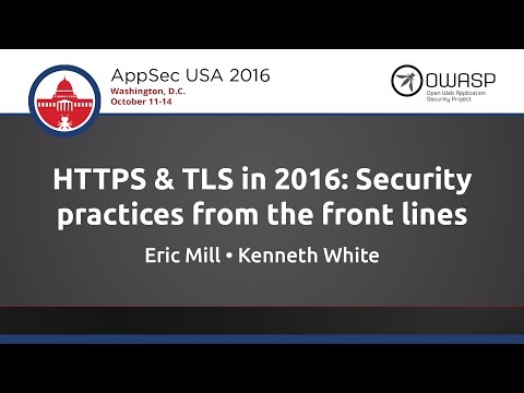 Image thumbnail for talk HTTPS & TLS in 2016: Security practices from the front lines