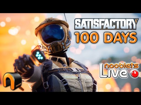 Satisfactory 100 Day 5 BUILDING A MEGA FACTORY LIVE!