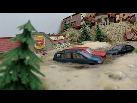Dam Breach Experiment | #3 Fast Food Restaurant Model Disaster