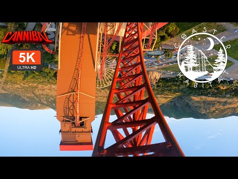 Cannibal 5K UHD OnRide POV Front Seat 2022 | Tallest Beyond Vertical Drop 116° | Lagoon, Utah