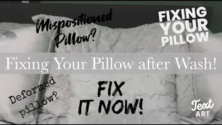 How to fix your deformed pillow after washing it! LIFE HACK!