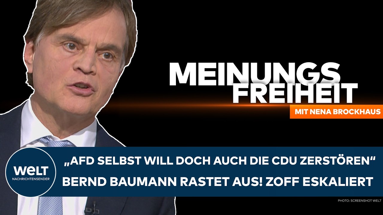 DEUTSCHLAND: "AfD selbst will doch die CDU zerstören" - Baumann auf 180! Zoff bei MEINUNGSFREIHEIT
