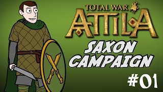 Total War: Attila - Saxon Campaign Gameplay - Part 1 - Raiding Camulodunum!