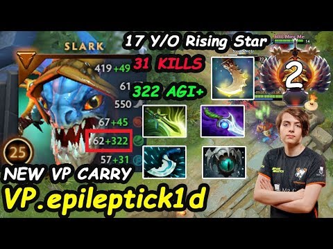 epileptick1d [Slark] 17 years old  Wonderkid Virtus Pro Carry Insane Game Dota 2 pro Gameplay