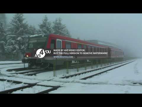 Trenuri pe timp de zapada in gara Baia Mare