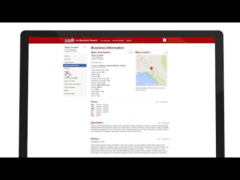 This is an official vendor tutorial from Yelp for Business demonstrating how to create and optimize a business page on the platform.