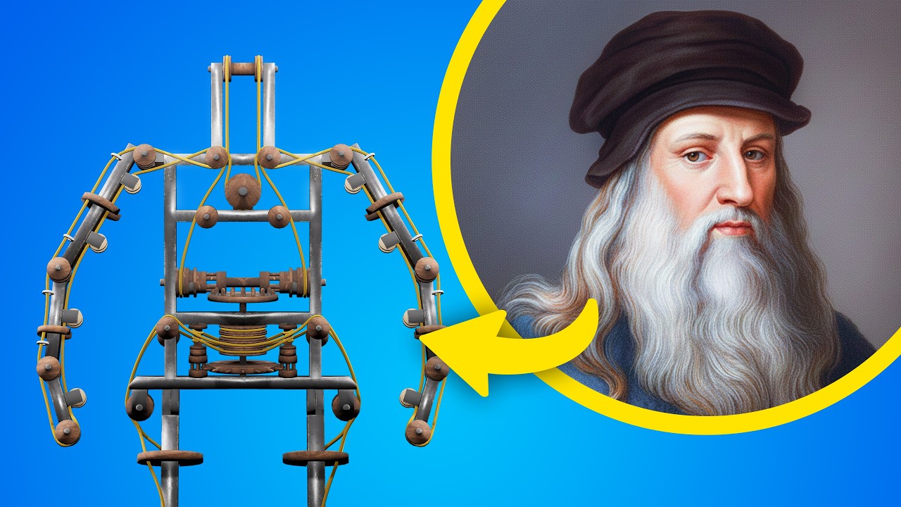 Automa cavaliere di Leonardo da Vinci e un androide