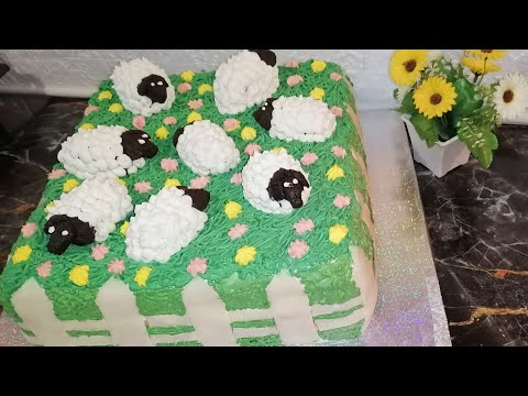 Красивые Украшение торта Украшение торта с барашками