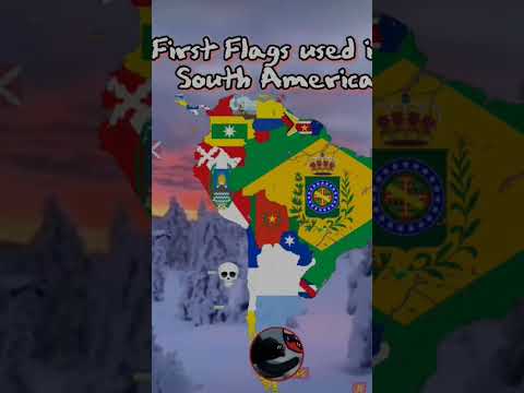 First flags in South America