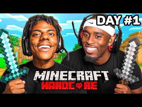 MINECRAFT HARDCORE ALL BOSSES DAY 1 🍄🔨🧟‍♂️ft. KaiCenat