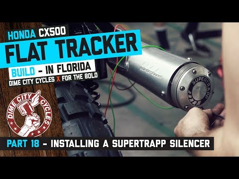 CX500 Flat Tracker Build Part 18 - Fitting a Supertrapp silencer (Bike giveaway)
