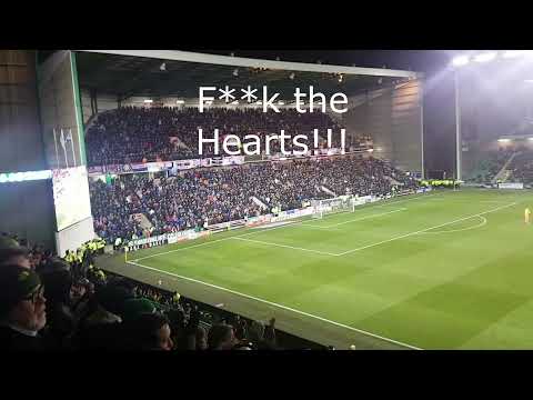 Hibs fans sing Merry Christmas F**k the Hearts vs Rangers at Easter Road 1/12/2021
