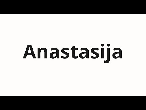 How to pronounce Anastasija | Анастасия (Anastasia in Russian)