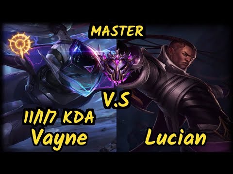FOX Apollo (VAYNE) vs LUCIAN - 11/1/7 KDA BOTTOM ADC GAMEPLAY - NA Ranked MASTER