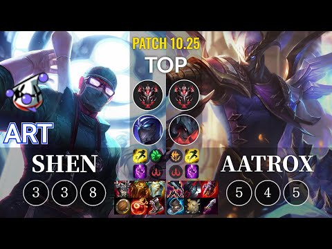 RJ Art Shen vs Aatrox Top - KR Patch 10.25