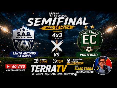 SANTO ANTÔNIO DA BARRA X PORTEIRÃO , SEMIFINAL LIGA RIO DOS BOIS 21-06 14:45