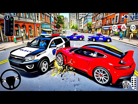 Police Car Chase Cop Simulator 3D - Gangster Mode SUV Escape in CITY 2025 - Android iOS Gameplay