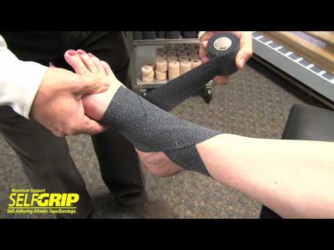 Selfgrip® for taping an ankle injury.