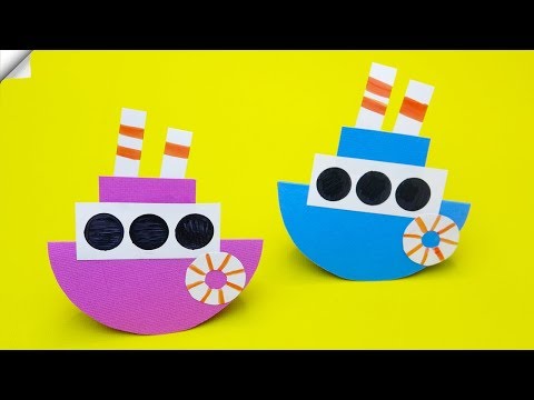 Paper boat Moving paper toys Paper crafts