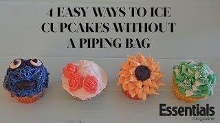 4 easy ways to ice cupcakes without a piping bag