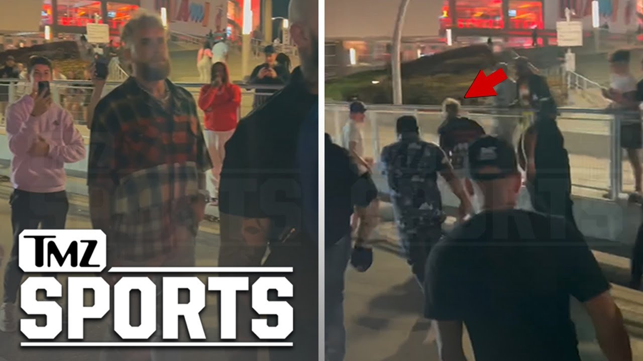 Floyd Mayweather Confronts Jake Paul Outside Heat Game, Incident On Video | TMZ Sports