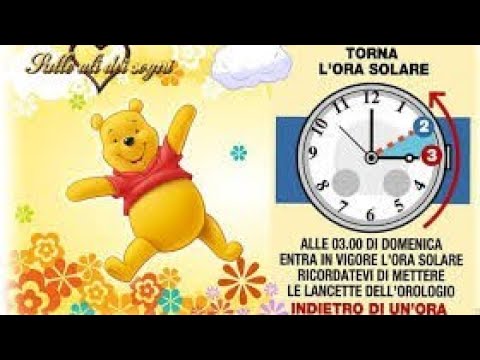 MINIVIDEO: 🔁🔁🔁 TORNA L'ORA SOLARE ⏰⏰⏰ 31 OTTOBRE 2021 🧐🧐🧐