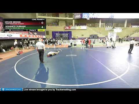 97 Lbs Cons. Round 4 - Kyler Simons, Moen Wrestling Academy Vs Dominick Durham, Scorpion Wrestling