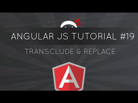 AngularJS Tutorial 19 Transclude Replace