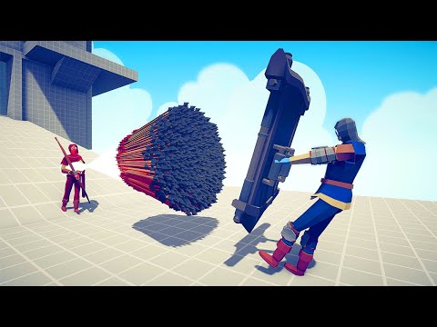 4x MIRROR SHIELD vs 4x EVERY GOD - Totally Accurate Battle Simulator TABS