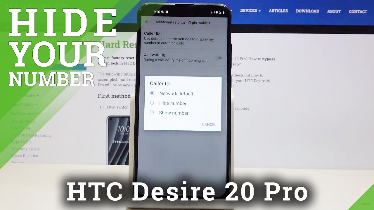 How to Make Number Private in HTC Desire 20 Pro – Hide Your Number