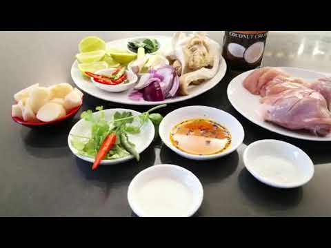 How to make Tom Kha Kai (ต้มข่าไก่ ) Spicy Thai Coconut soup with flavor of galangal