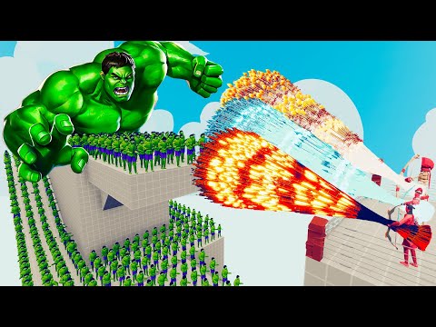 100x HULK + 2x GIANT vs 3x EVERY GOD - Totally Accurate Battle Simulator TABS